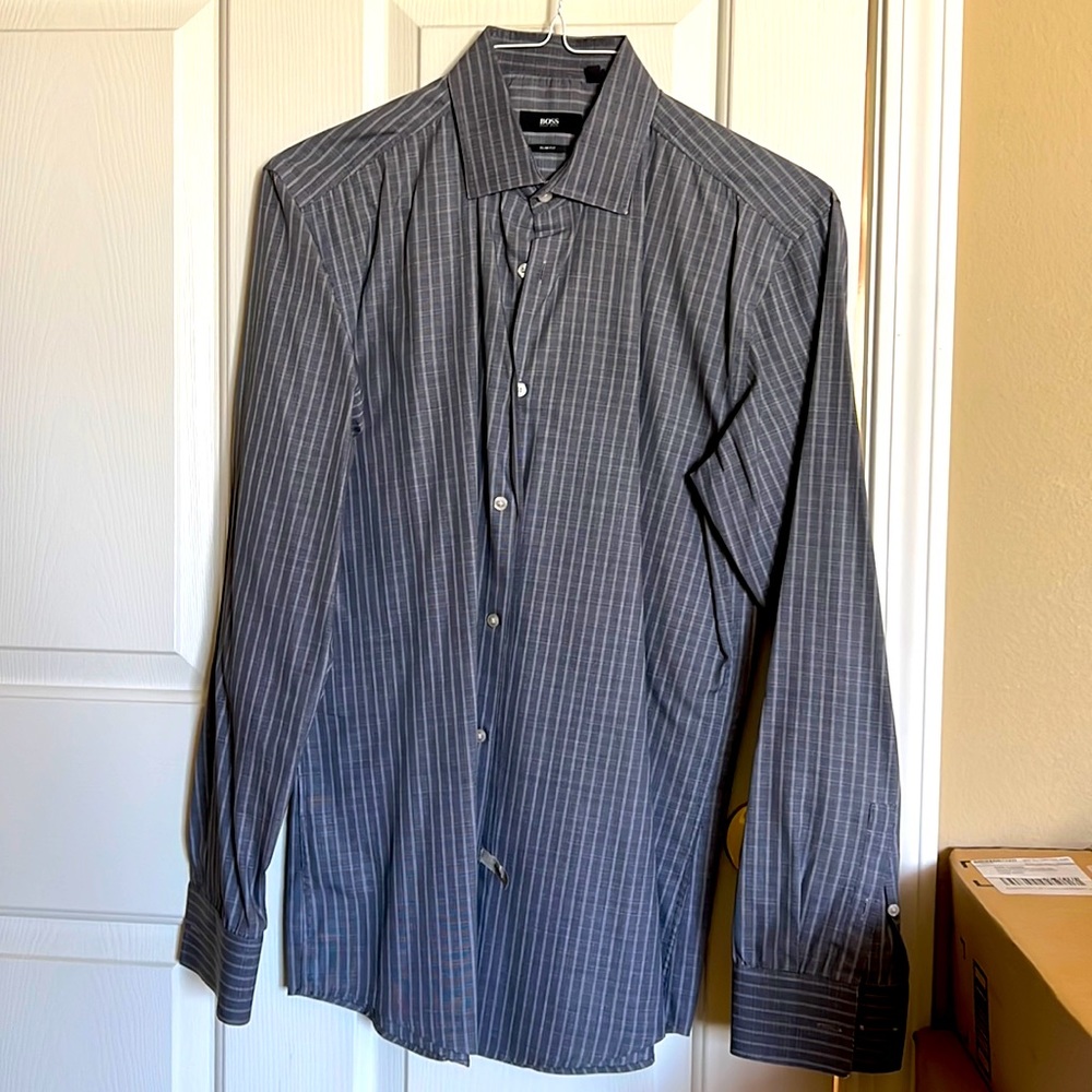 Boss dark gray shirt size 16